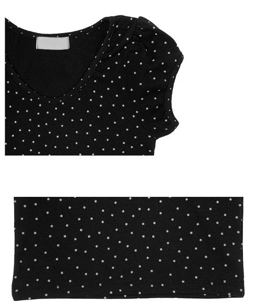 anyonemore(エニワンモア)の「クロップド星柄パフキャップ半袖Tシャツ(Tシャツ/カットソー・レディース・チャコール/アイボリー/ブラック・FREE)」の20枚目の写真