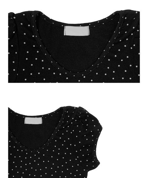 anyonemore(エニワンモア)の「クロップド星柄パフキャップ半袖Tシャツ(Tシャツ/カットソー・レディース・チャコール/アイボリー/ブラック・FREE)」の21枚目の写真