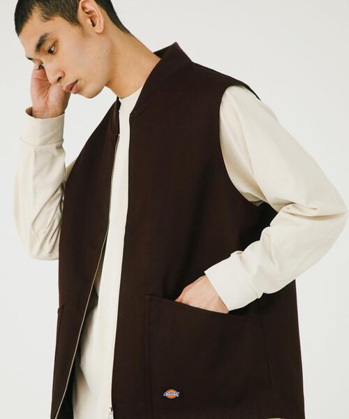 Dickies(ディッキーズ)の「『別注』Dickies×EKAL ワークベスト(ベスト・メンズ・ブラウン/ブラック・LARGE/MEDIUM)」の9枚目の写真