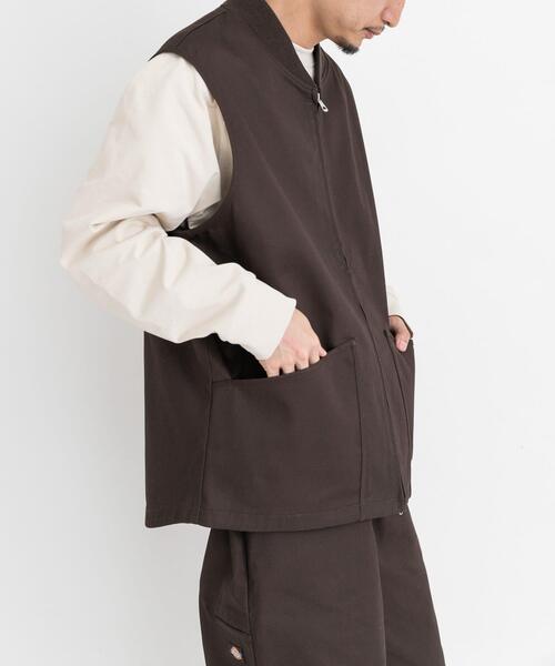 Dickies(ディッキーズ)の「『別注』Dickies×EKAL ワークベスト(ベスト・メンズ・ブラウン/ブラック・LARGE/MEDIUM)」の16枚目の写真