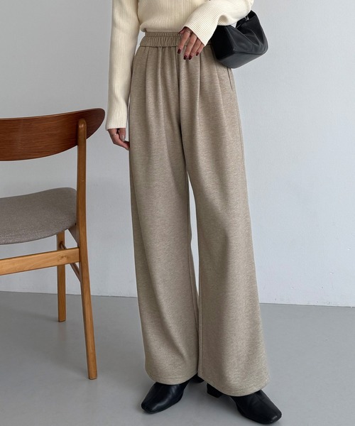 callautia(カラウティア)の「ウォームタックワイドイージーパンツ(スラックス・レディース・ブラック/グレイッシュベージュ/グレー・SMALL/MEDIUM/LARGE)」の3枚目の写真