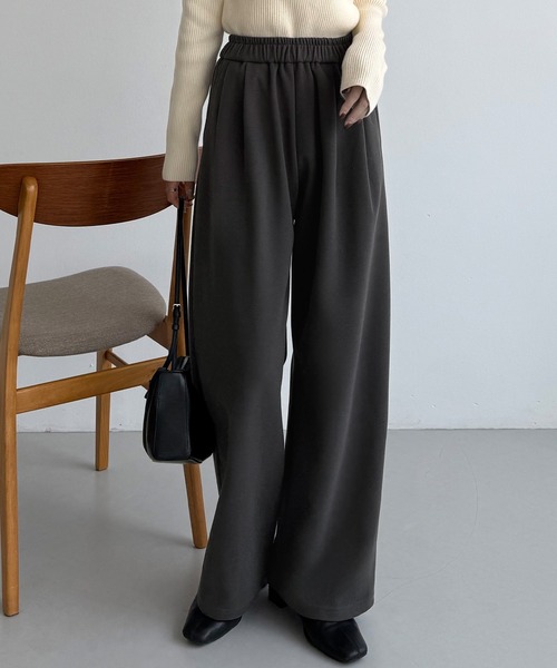 callautia(カラウティア)の「ウォームタックワイドイージーパンツ(スラックス・レディース・ブラック/グレイッシュベージュ/グレー・SMALL/MEDIUM/LARGE)」の10枚目の写真