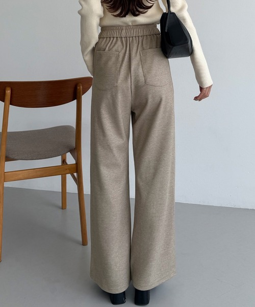 callautia(カラウティア)の「ウォームタックワイドイージーパンツ(スラックス・レディース・ブラック/グレイッシュベージュ/グレー・SMALL/MEDIUM/LARGE)」の16枚目の写真