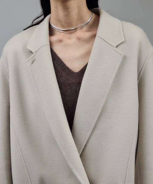 SALON adam et rope'（サロン アダム エ ロペ）の「シャルムリバージャケットコート / ミドルウールコート（その他アウター・レディース・オフホワイト/チャコールグレー/ベージュ系その他・FREE）」の18枚目の写真