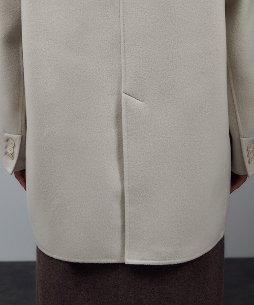 SALON adam et rope'（サロン アダム エ ロペ）の「シャルムリバージャケットコート / ミドルウールコート（その他アウター・レディース・オフホワイト/チャコールグレー/ベージュ系その他・FREE）」の19枚目の写真