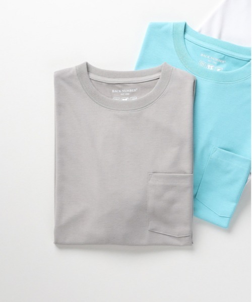 BACK NUMBER（バックナンバー）の「【BACK NUMBER】【汗染み防止/吸水速乾/UVカット】「汗染み防止」半袖ポケットTシャツ（Tシャツ/カットソー・メンズ・ブルー/グレー/ホワイト・M/L/XL）」の3枚目の写真