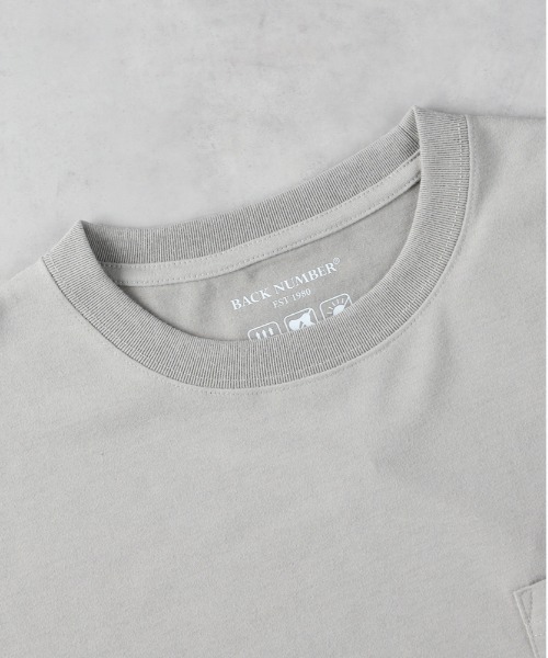 BACK NUMBER（バックナンバー）の「【BACK NUMBER】【汗染み防止/吸水速乾/UVカット】「汗染み防止」半袖ポケットTシャツ（Tシャツ/カットソー・メンズ・ブルー/グレー/ホワイト・M/L/XL）」の8枚目の写真