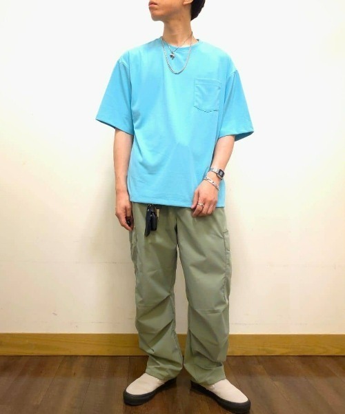 BACK NUMBER（バックナンバー）の「【BACK NUMBER】【汗染み防止/吸水速乾/UVカット】「汗染み防止」半袖ポケットTシャツ（Tシャツ/カットソー・メンズ・ブルー/グレー/ホワイト・M/L/XL）」の16枚目の写真