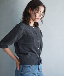 「green label relaxing」 ニットカーディガン FREE ダークグレー レディース green label relaxing 「green relaxing」 ニットカーディガン