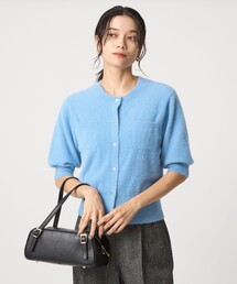 新品✨グリーンレーベルリラクシング ヘアリーカーディガン　ライトブルー　フリー 3600025S0298_l1_a001.jpg