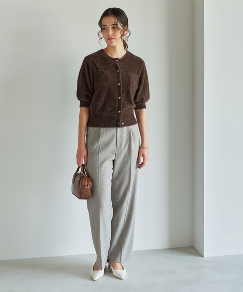 セール】フラッフフェザー ショートスリーブ ニット カーディガン