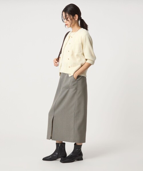 グリーンレーベル　ニット　カーディガン　新品 green label relaxing カーディガン グロッシーラメ クルー