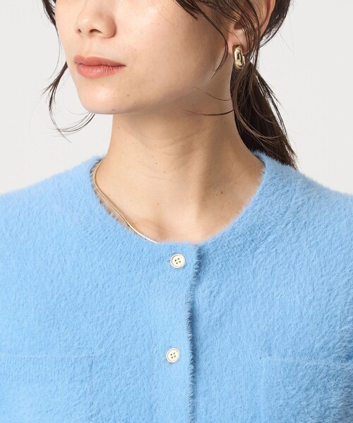 セール】フラッフフェザー ショートスリーブ ニット カーディガン