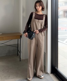 トップス スウェット サロペット/オーバーオール」に該当するベージュ