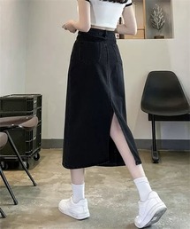 バックスリットデニムスカート