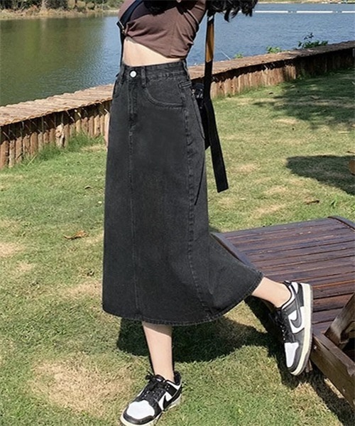 FREE STYLISTS(フリー スタイリスト)の「バックスリットデニムスカート(デニムスカート・レディース・ブラック/ライトブルー/ライトブラック/ブルー・S/M/XL/XS/L/XXL/3XL)」の11枚目の写真