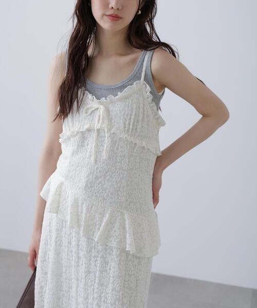 FREE'S MART（フリーズマート）の「◆イレヘムレースキャミワンピース（ワンピース・レディース・ブラック/ホワイト・FREE）」の16枚目の写真