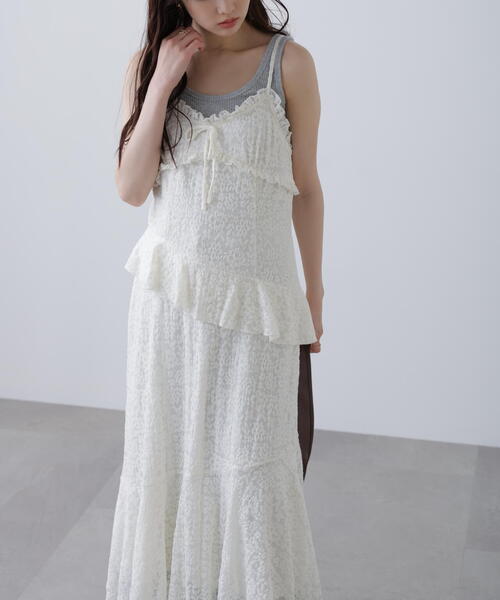 FREE'S MART（フリーズマート）の「◆イレヘムレースキャミワンピース（ワンピース・レディース・ブラック/ホワイト・FREE）」の17枚目の写真