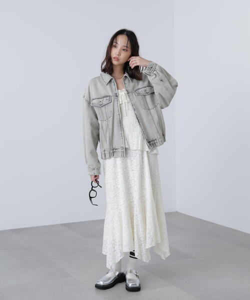 FREE'S MART（フリーズマート）の「◆イレヘムレースキャミワンピース（ワンピース・レディース・ブラック/ホワイト・FREE）」の21枚目の写真