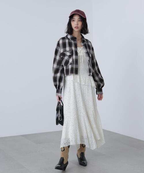 FREE'S MART（フリーズマート）の「◆イレヘムレースキャミワンピース（ワンピース・レディース・ブラック/ホワイト・FREE）」の22枚目の写真