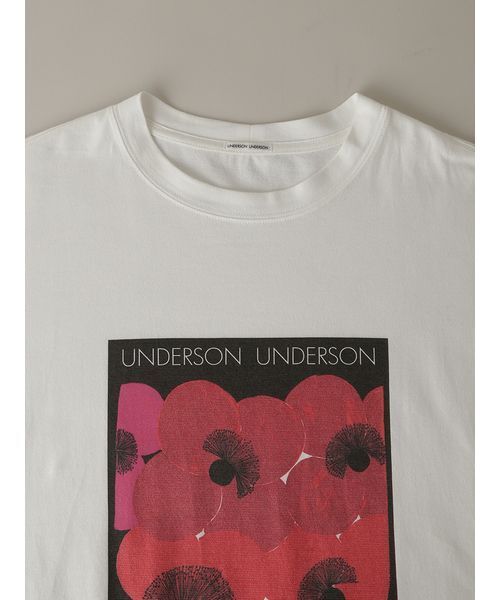 UNDERSON UNDERSON(アンダーソン アンダーソン)の「UU×上野リチコラボ T-sh(Tシャツ/カットソー・レディース・ホワイト・1/2)」の4枚目の写真
