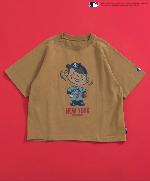 MLB(メジャーリーグベースボール)の「MLB バブルヘッドラグランTシャツ(Tシャツ/カットソー・キッズ・レッド/ベージュ/チャコール・100/90/80/110/140/130/120)」の3枚目の写真