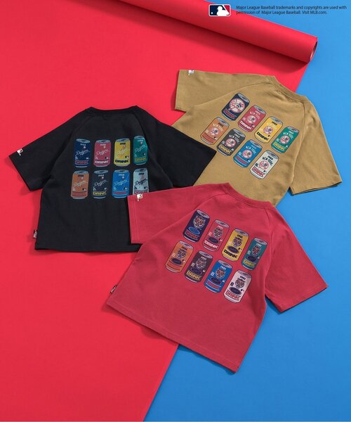 MLB(メジャーリーグベースボール)の「MLB バブルヘッドラグランTシャツ(Tシャツ/カットソー・キッズ・レッド/ベージュ/チャコール・100/90/80/110/140/130/120)」の7枚目の写真