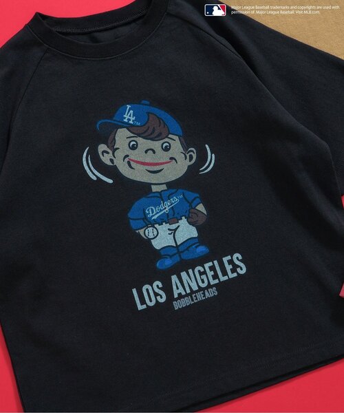 MLB(メジャーリーグベースボール)の「MLB バブルヘッドラグランTシャツ(Tシャツ/カットソー・キッズ・レッド/ベージュ/チャコール・100/90/80/110/140/130/120)」の8枚目の写真