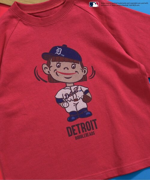 MLB(メジャーリーグベースボール)の「MLB バブルヘッドラグランTシャツ(Tシャツ/カットソー・キッズ・レッド/ベージュ/チャコール・100/90/80/110/140/130/120)」の12枚目の写真