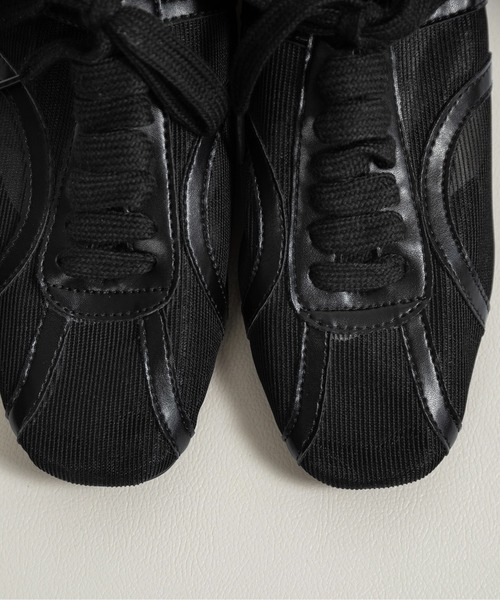 lawgy（ラウジー）の「mesh line accent sneaker / メッシュラインアクセントスニーカー（スニーカー・レディース・アイボリー/ブラック・SMALL/MEDIUM/LARGE）」の20枚目の写真