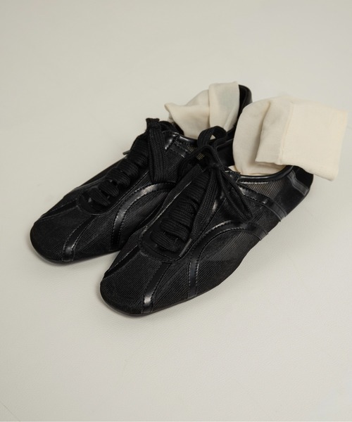 lawgy（ラウジー）の「mesh line accent sneaker / メッシュラインアクセントスニーカー（スニーカー・レディース・アイボリー/ブラック・SMALL/MEDIUM/LARGE）」の19枚目の写真