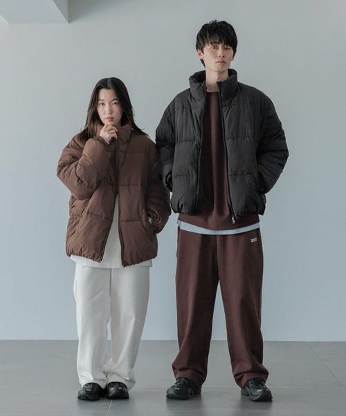 LOWRYS FARM（ローリーズファーム）の「【LFM(U)】エアサーマルスタンドヨークブルゾン　494551（ダウンジャケット/コート・メンズ・グレー/ブラック/ブラウン・MEDIUM/LARGE）」の5枚目の写真