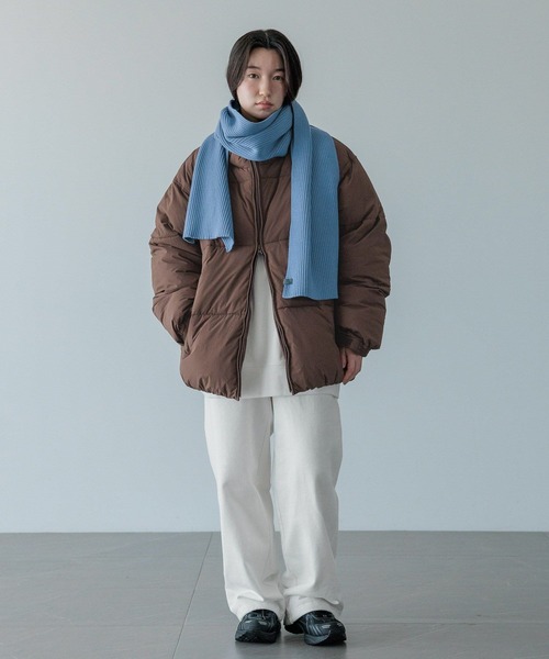 LOWRYS FARM（ローリーズファーム）の「【LFM(U)】エアサーマルスタンドヨークブルゾン　494551（ダウンジャケット/コート・メンズ・グレー/ブラック/ブラウン・MEDIUM/LARGE）」の6枚目の写真