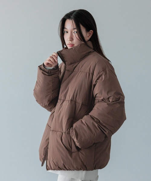 LOWRYS FARM（ローリーズファーム）の「【LFM(U)】エアサーマルスタンドヨークブルゾン　494551（ダウンジャケット/コート・メンズ・グレー/ブラック/ブラウン・MEDIUM/LARGE）」の8枚目の写真