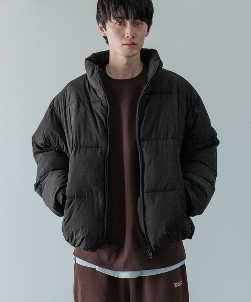 LOWRYS FARM（ローリーズファーム）の「【LFM(U)】エアサーマルスタンドヨークブルゾン　494551（ダウンジャケット/コート・メンズ・グレー/ブラック/ブラウン・MEDIUM/LARGE）」の15枚目の写真