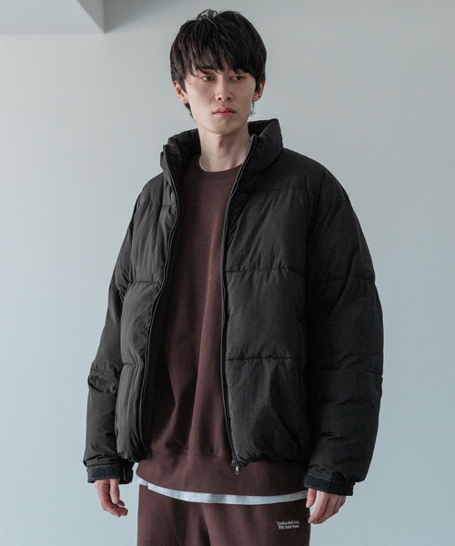 LOWRYS FARM（ローリーズファーム）の「【LFM(U)】エアサーマルスタンドヨークブルゾン　494551（ダウンジャケット/コート・メンズ・グレー/ブラック/ブラウン・MEDIUM/LARGE）」の16枚目の写真