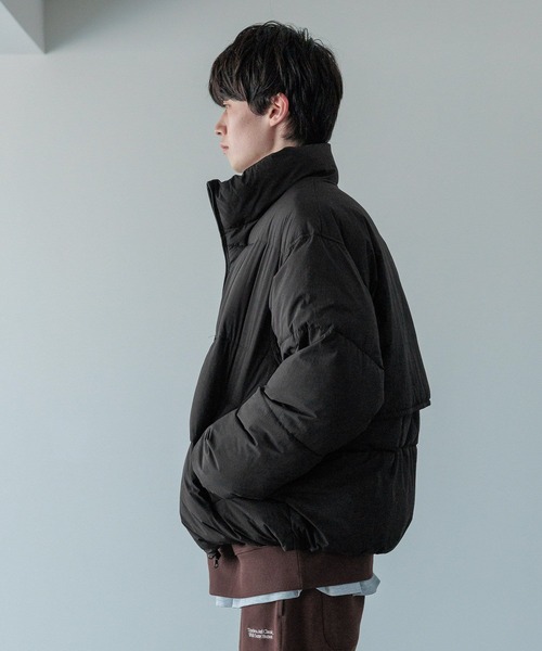 LOWRYS FARM（ローリーズファーム）の「【LFM(U)】エアサーマルスタンドヨークブルゾン　494551（ダウンジャケット/コート・メンズ・グレー/ブラック/ブラウン・MEDIUM/LARGE）」の18枚目の写真