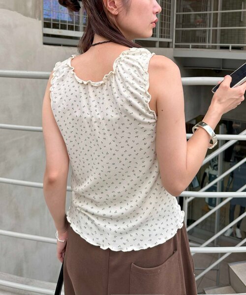 DISCOAT（ディスコート）の「【umm.】メロー前リボンタンク（タンクトップ・レディース・ホワイト系その他/オフホワイト/ブラック/アイボリー・FREE）」の20枚目の写真