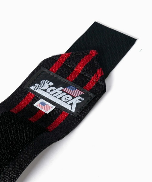 Schiek(シーク)の「Schiek Black Line Wrist Wraps シーク ブラックライン リストラップ アルティメイトグリップ 18インチ(スポーツグッズ・レディース・ブラック×レッド・FREE)」の4枚目の写真