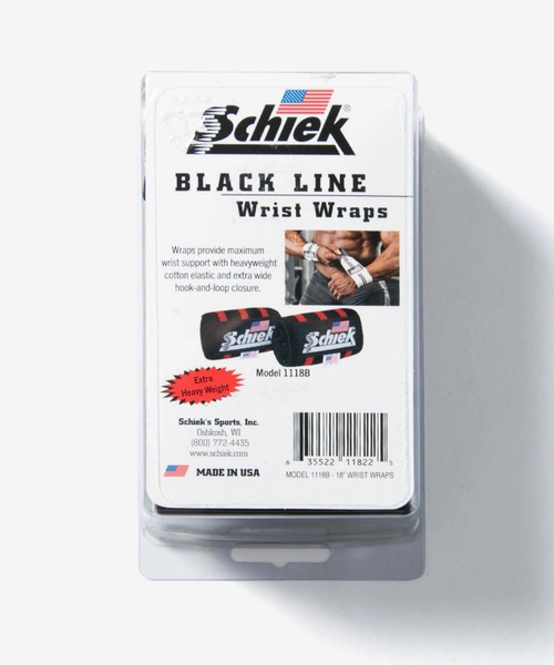 Schiek(シーク)の「Schiek Black Line Wrist Wraps シーク ブラックライン リストラップ アルティメイトグリップ 18インチ(スポーツグッズ・レディース・ブラック×レッド・FREE)」の9枚目の写真