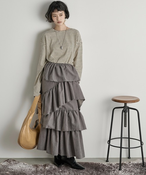 アシメラッフルティアードスカート（スカート）｜THE YOn（ザヨン）の