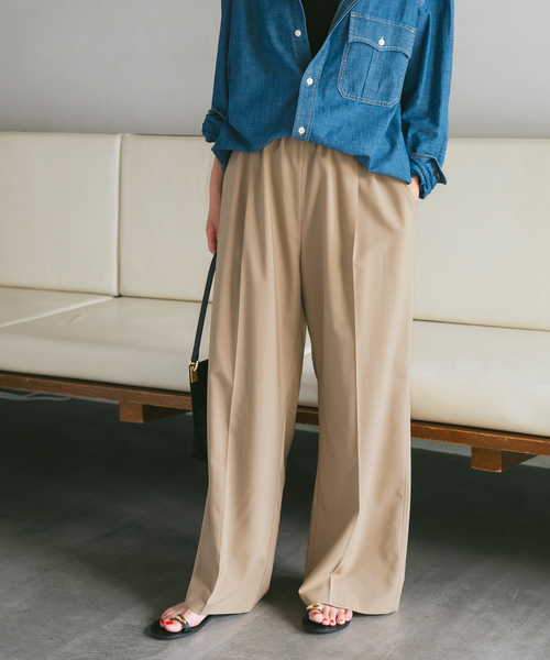 追加2》手洗い可 / トロストレッチイージーパンツ（スラックス