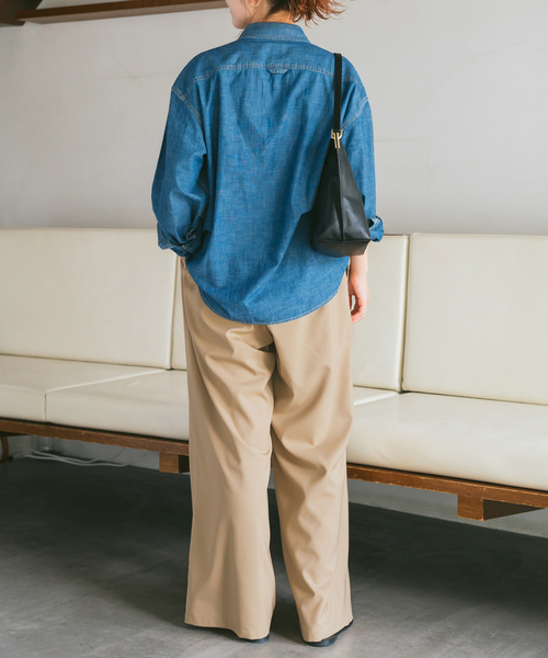 Spick & Span（スピックアンドスパン）の「《追加2》トロストレッチイージーパンツ（スラックス・レディース・ブラック/ベージュ/その他1・36/38）」の19枚目の写真