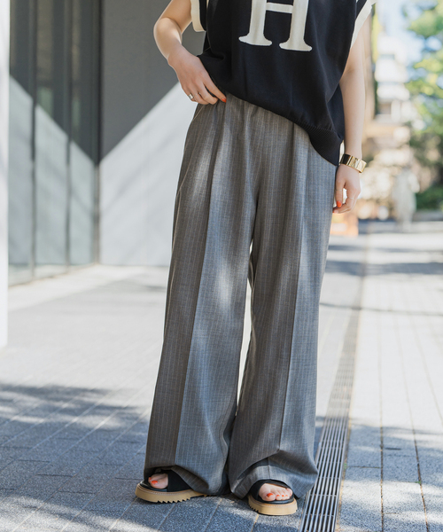 Spick & Span（スピックアンドスパン）の「《追加2》トロストレッチイージーパンツ（スラックス・レディース・ブラック/ベージュ/その他1・36/38）」の20枚目の写真