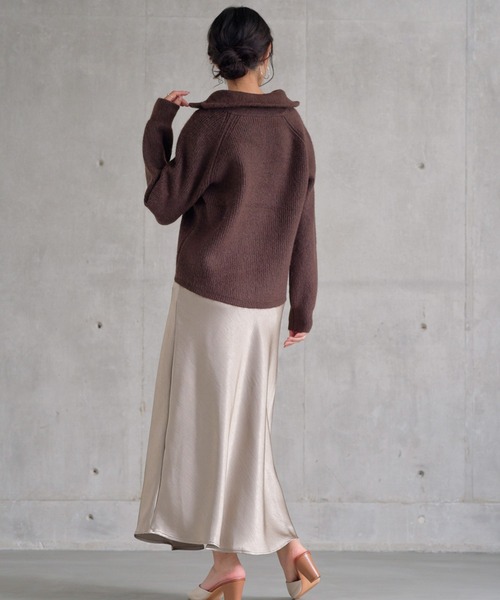 attiree（アティレー）の「【５色展開】【S,M,Lサイズ展開】サテンスカート（スカート・レディース・チャコールグレー/グレー/ブラック/アイボリー/ベージュ・SMALL/MEDIUM/LARGE）」の19枚目の写真