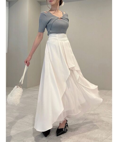 RESEXXY（リゼクシー）の「アシンメトリーフレアボリュームスカート（スカート・レディース・ラベンダー/ネイビー/ホワイト・FREE）」の2枚目の写真