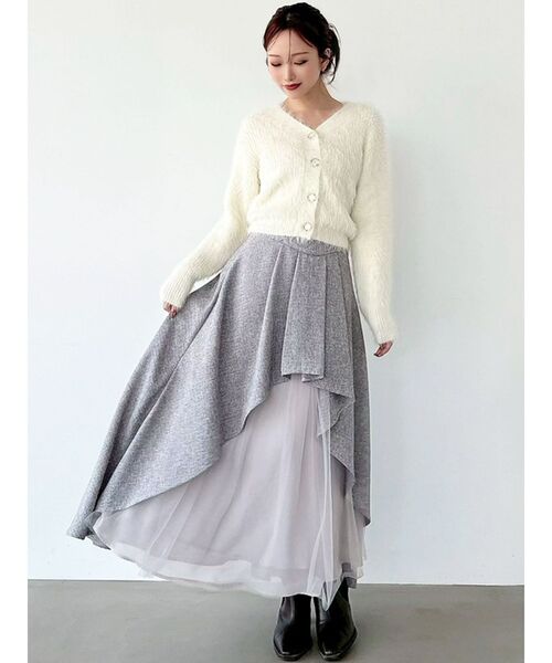 RESEXXY（リゼクシー）の「アシンメトリーフレアボリュームスカート（スカート・レディース・ラベンダー/ネイビー/ホワイト・FREE）」の7枚目の写真