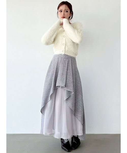 RESEXXY（リゼクシー）の「アシンメトリーフレアボリュームスカート（スカート・レディース・ラベンダー/ネイビー/ホワイト・FREE）」の10枚目の写真