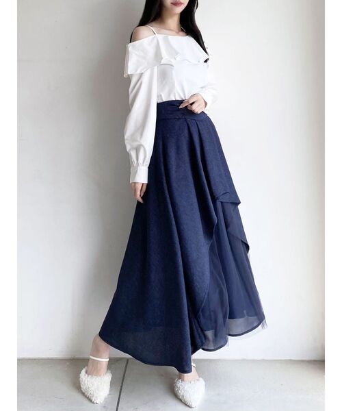 RESEXXY（リゼクシー）の「アシンメトリーフレアボリュームスカート（スカート・レディース・ラベンダー/ネイビー/ホワイト・FREE）」の11枚目の写真