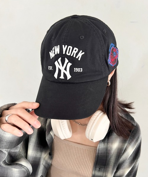 MLB（メジャーリーグベースボール）の「【日本未発売/WEB限定】MLB KOREA(エムエルビーコリア)/ヴィンテージ 刺繍 ロゴパッチ メジャーリーグ ベースボール キャップ 帽子/Vintage Cooperstown Patch Unstruck Ball Cap（キャップ・レディース・ネイビー/ベージュ/ワインレッド/アイボリー/ブラック/ブルー/ブラック系その他・FREE）」の20枚目の写真